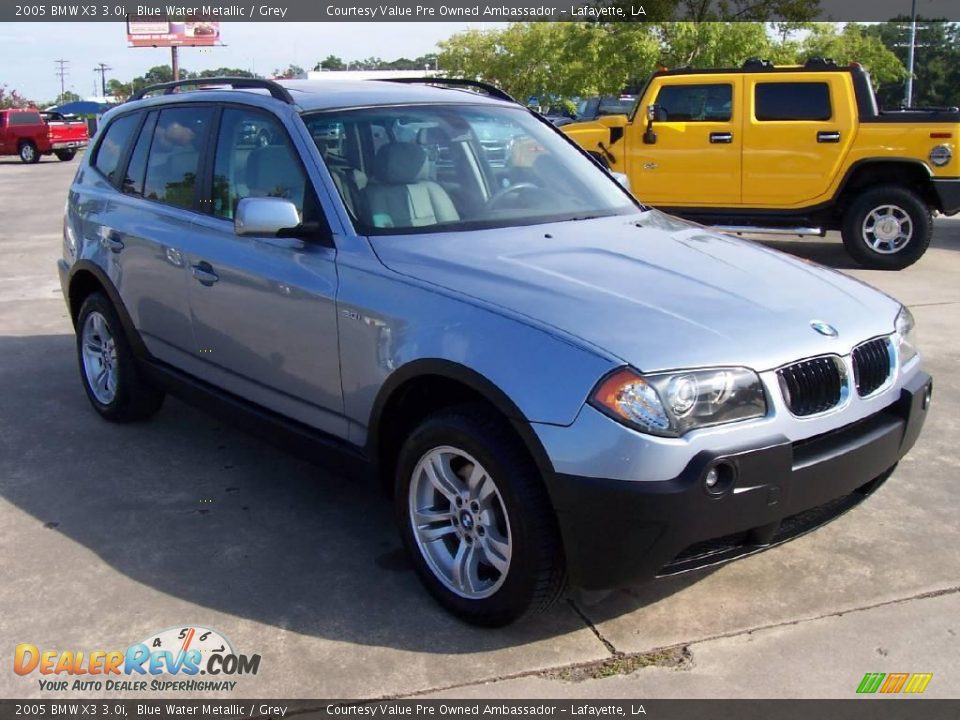 2005 BMW X3 3.0i Blue Water Metallic / Grey Photo #6