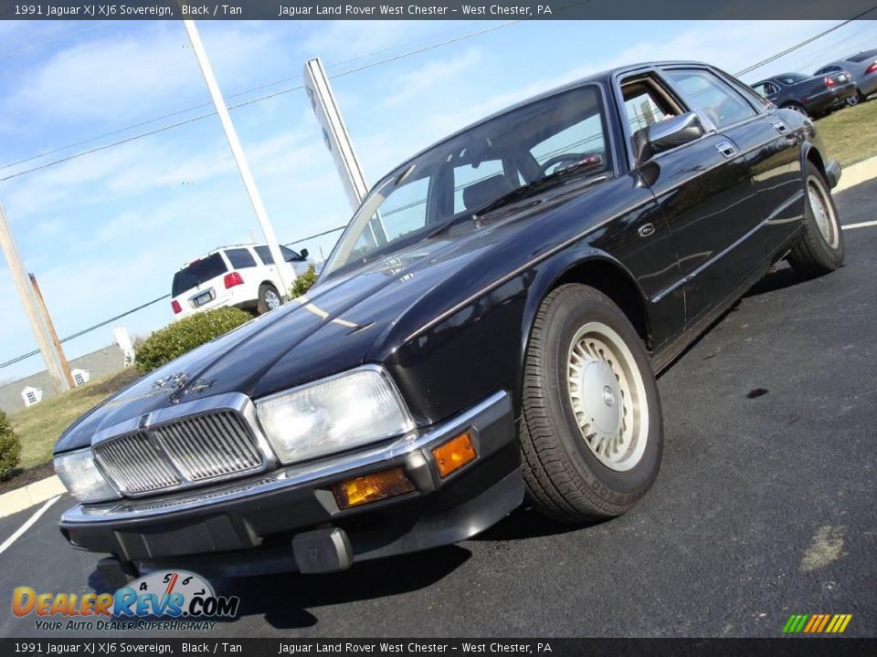 1991 Jaguar XJ XJ6 Sovereign Black / Tan Photo #2