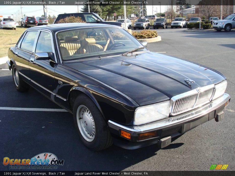 1991 Jaguar XJ XJ6 Sovereign Black / Tan Photo #4