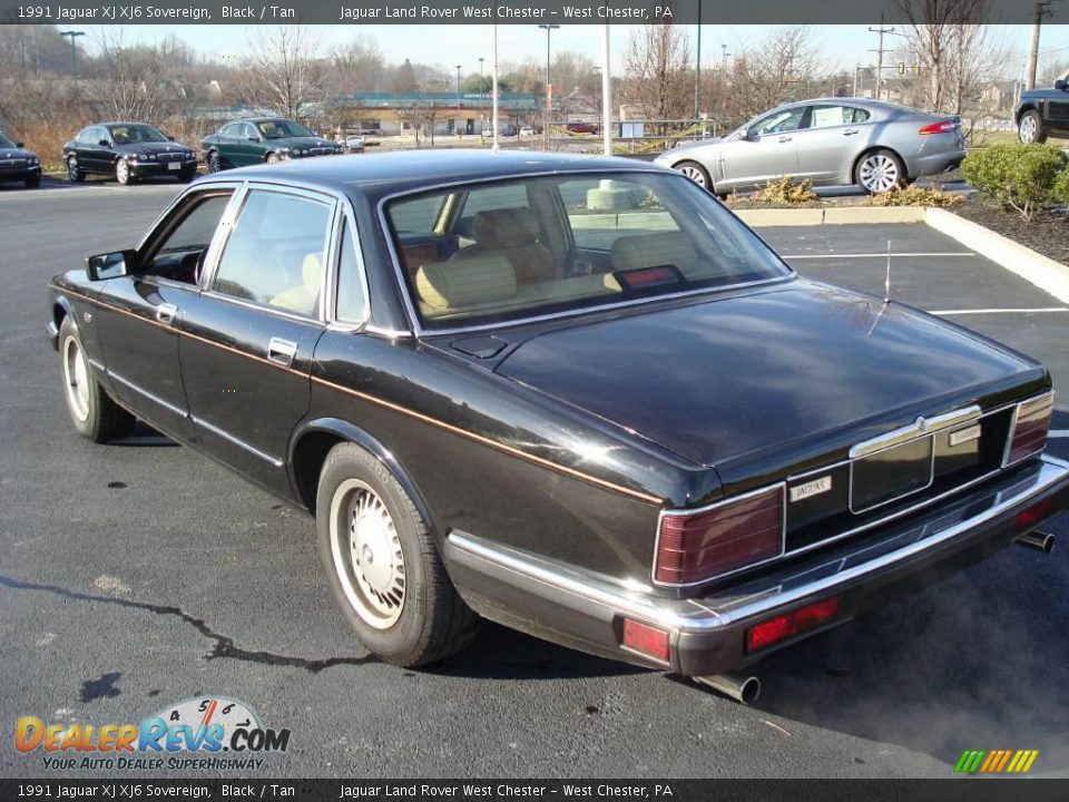 1991 Jaguar XJ XJ6 Sovereign Black / Tan Photo #8