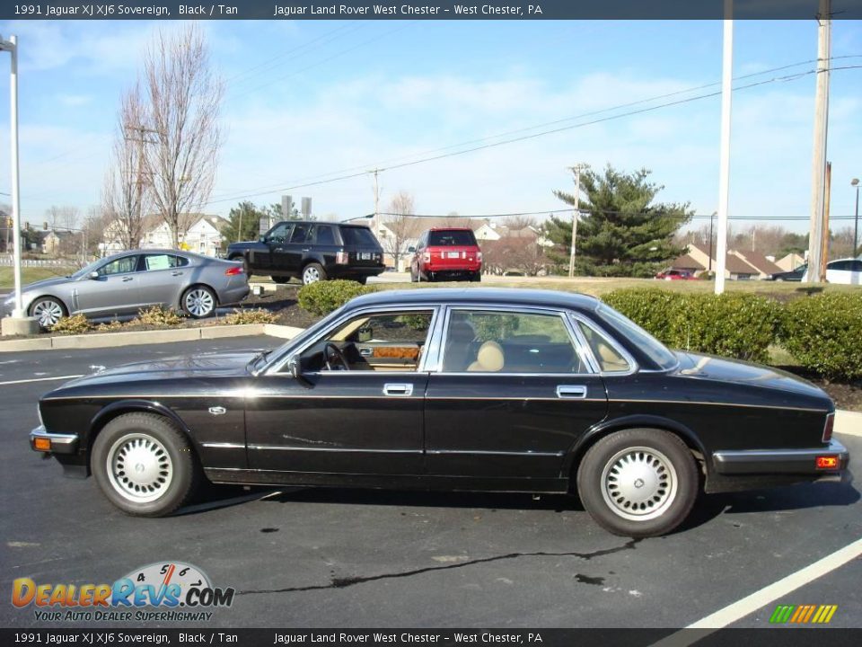 1991 Jaguar XJ XJ6 Sovereign Black / Tan Photo #9