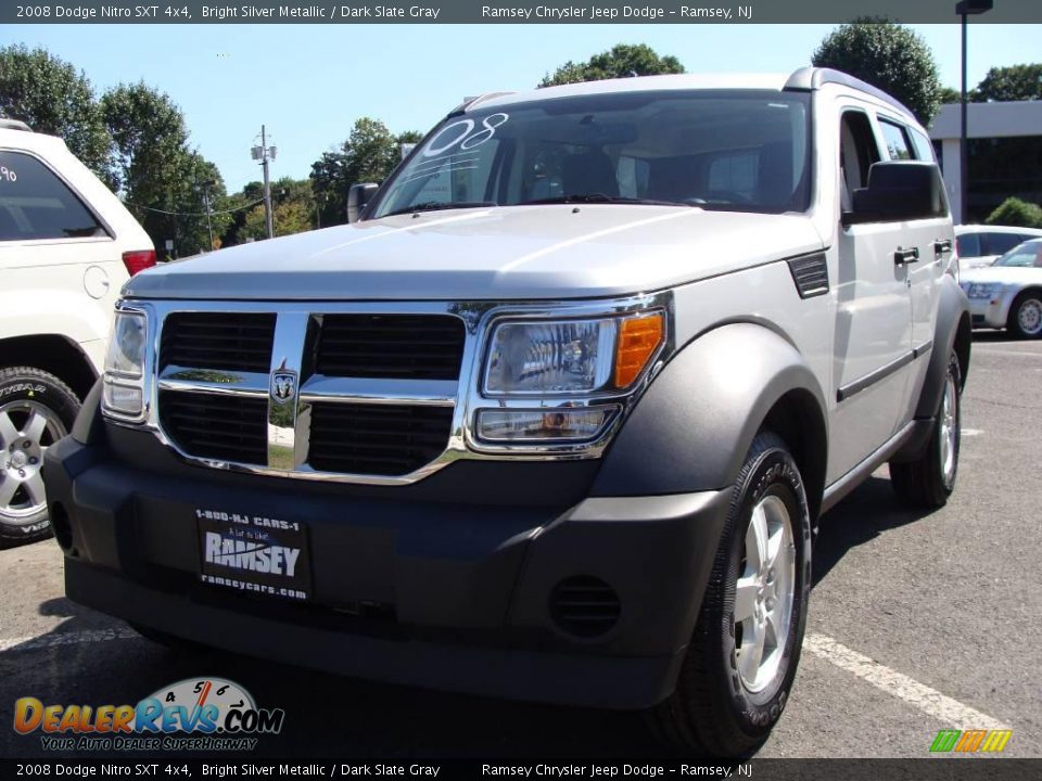 2008 Dodge Nitro SXT 4x4 Bright Silver Metallic / Dark Slate Gray Photo #1