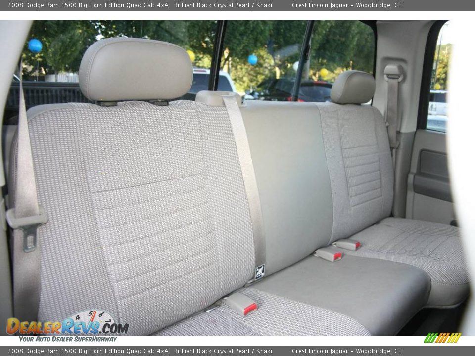 2008 Dodge Ram 1500 Big Horn Edition Quad Cab 4x4 Brilliant Black Crystal Pearl / Khaki Photo #12