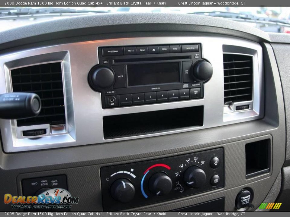2008 Dodge Ram 1500 Big Horn Edition Quad Cab 4x4 Brilliant Black Crystal Pearl / Khaki Photo #14