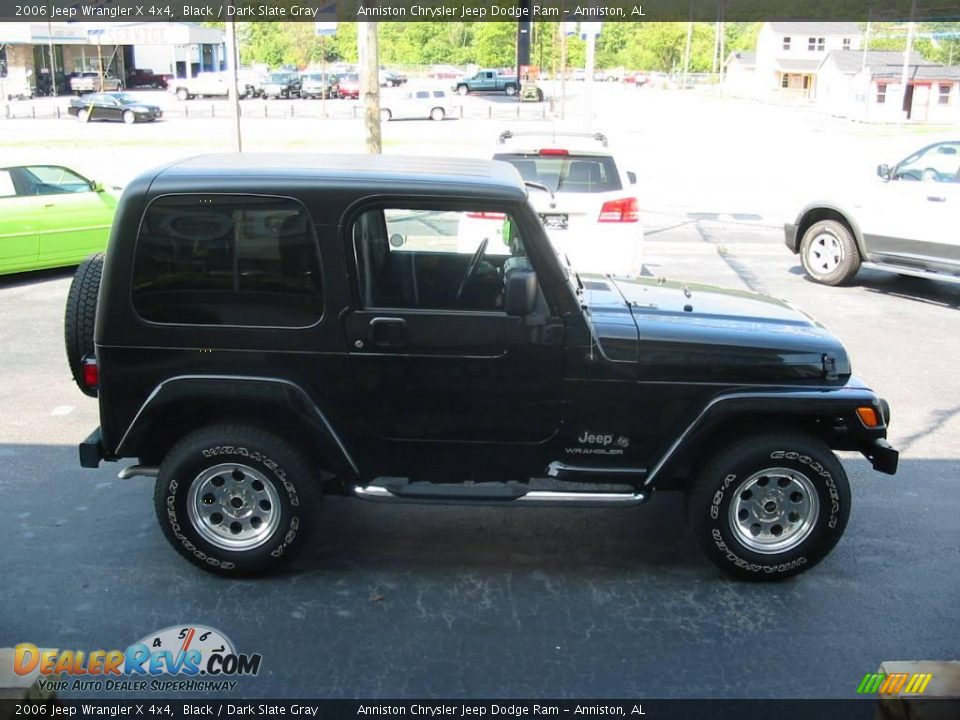 2006 Jeep Wrangler X 4x4 Black / Dark Slate Gray Photo #2
