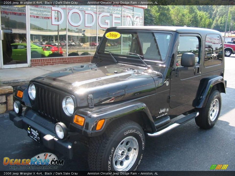 2006 Jeep Wrangler X 4x4 Black / Dark Slate Gray Photo #6