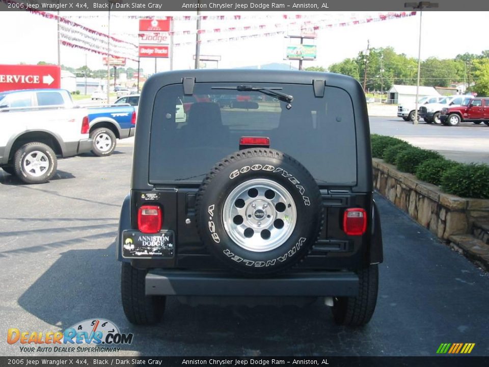 2006 Jeep Wrangler X 4x4 Black / Dark Slate Gray Photo #9