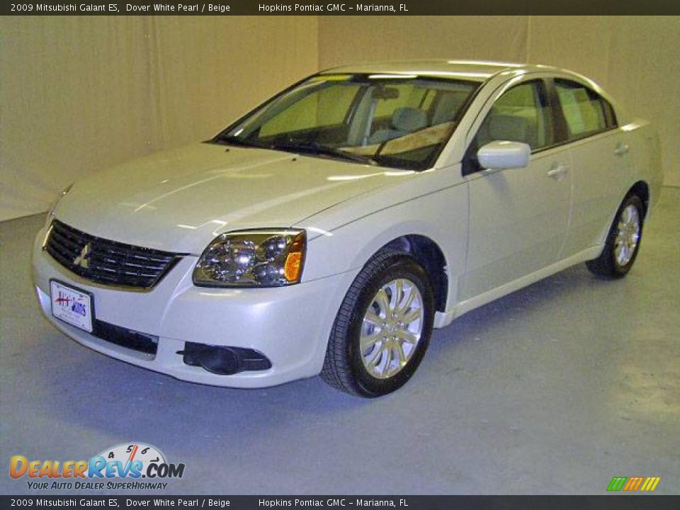 2009 Mitsubishi Galant ES Dover White Pearl / Beige Photo #1
