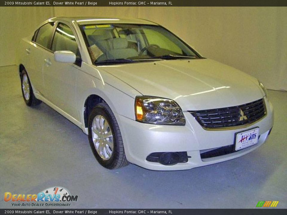 2009 Mitsubishi Galant ES Dover White Pearl / Beige Photo #2