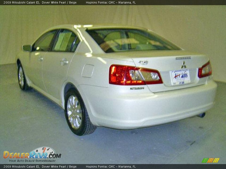 2009 Mitsubishi Galant ES Dover White Pearl / Beige Photo #3