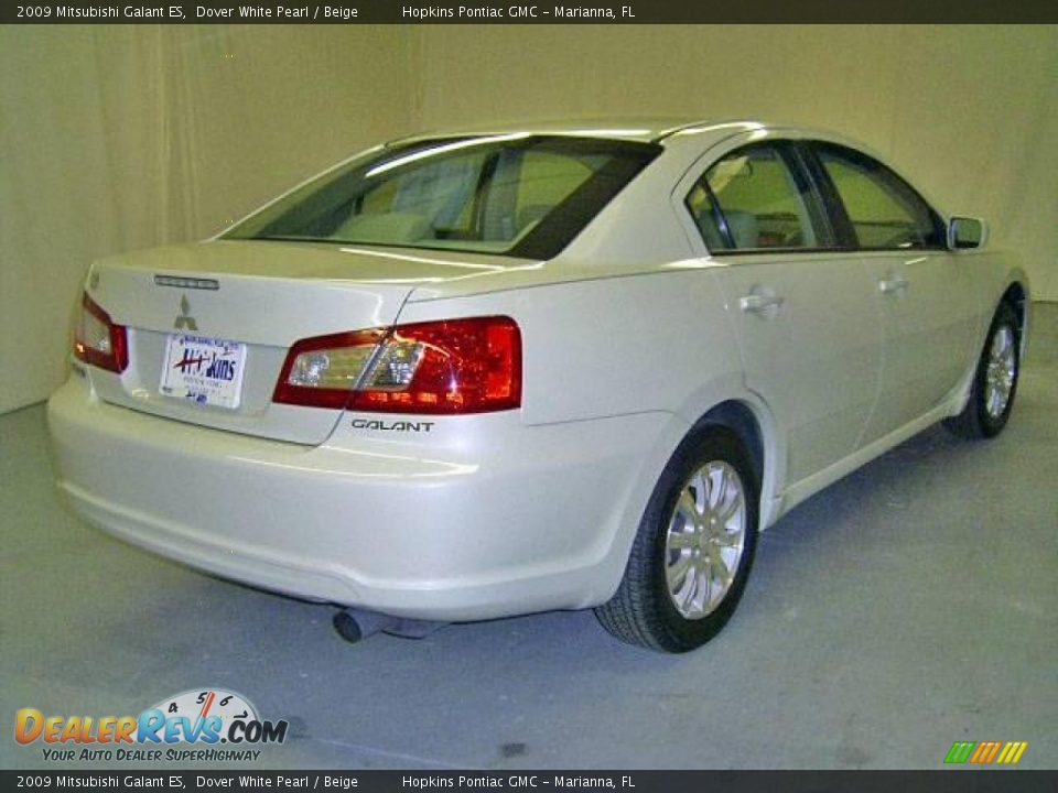 2009 Mitsubishi Galant ES Dover White Pearl / Beige Photo #4