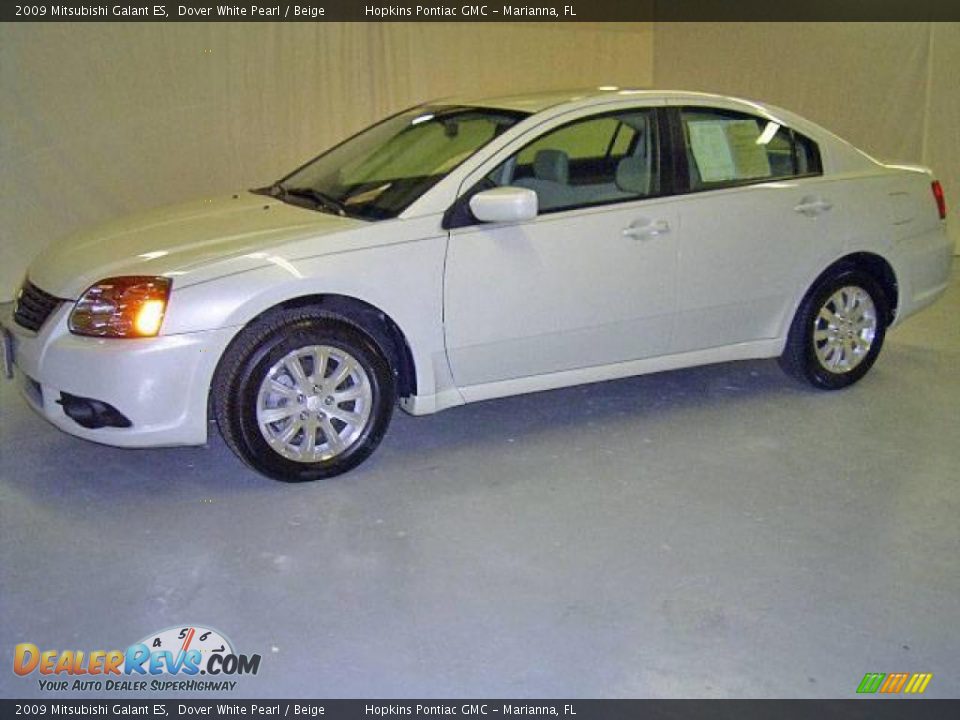 2009 Mitsubishi Galant ES Dover White Pearl / Beige Photo #6