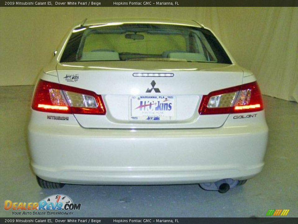 2009 Mitsubishi Galant ES Dover White Pearl / Beige Photo #7