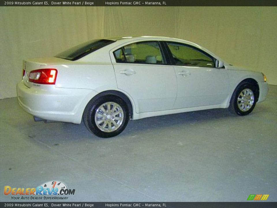 2009 Mitsubishi Galant ES Dover White Pearl / Beige Photo #8
