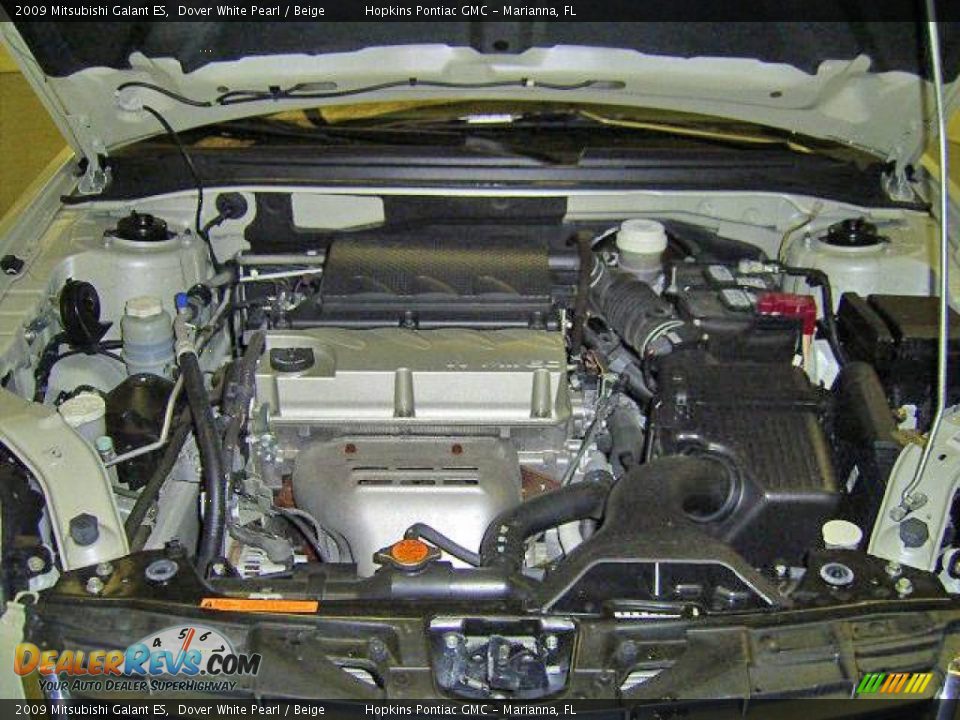2009 Mitsubishi Galant ES Dover White Pearl / Beige Photo #9