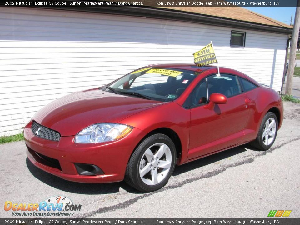 2009 Mitsubishi Eclipse GS Coupe Sunset Pearlescent Pearl / Dark Charcoal Photo #2