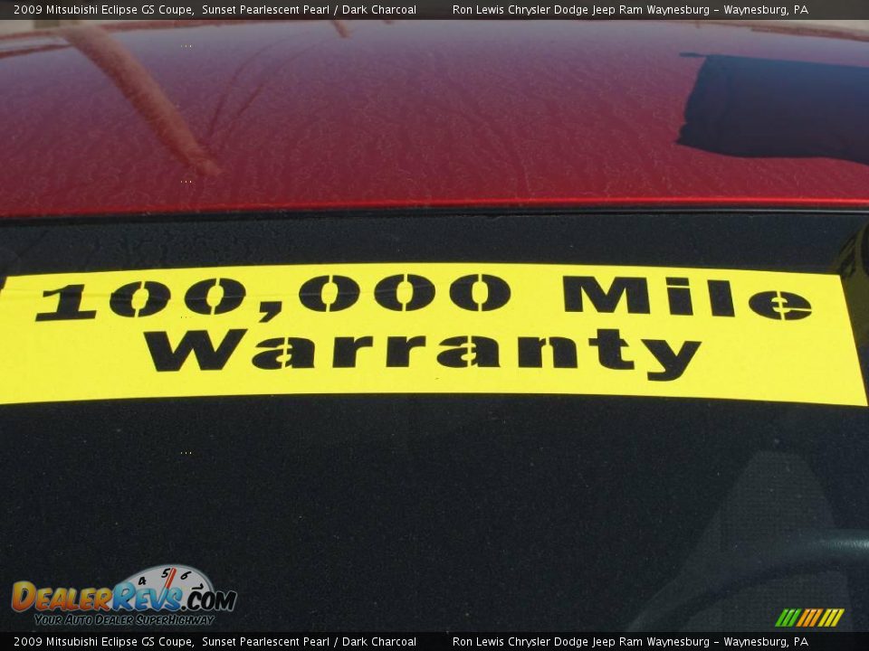 2009 Mitsubishi Eclipse GS Coupe Sunset Pearlescent Pearl / Dark Charcoal Photo #5