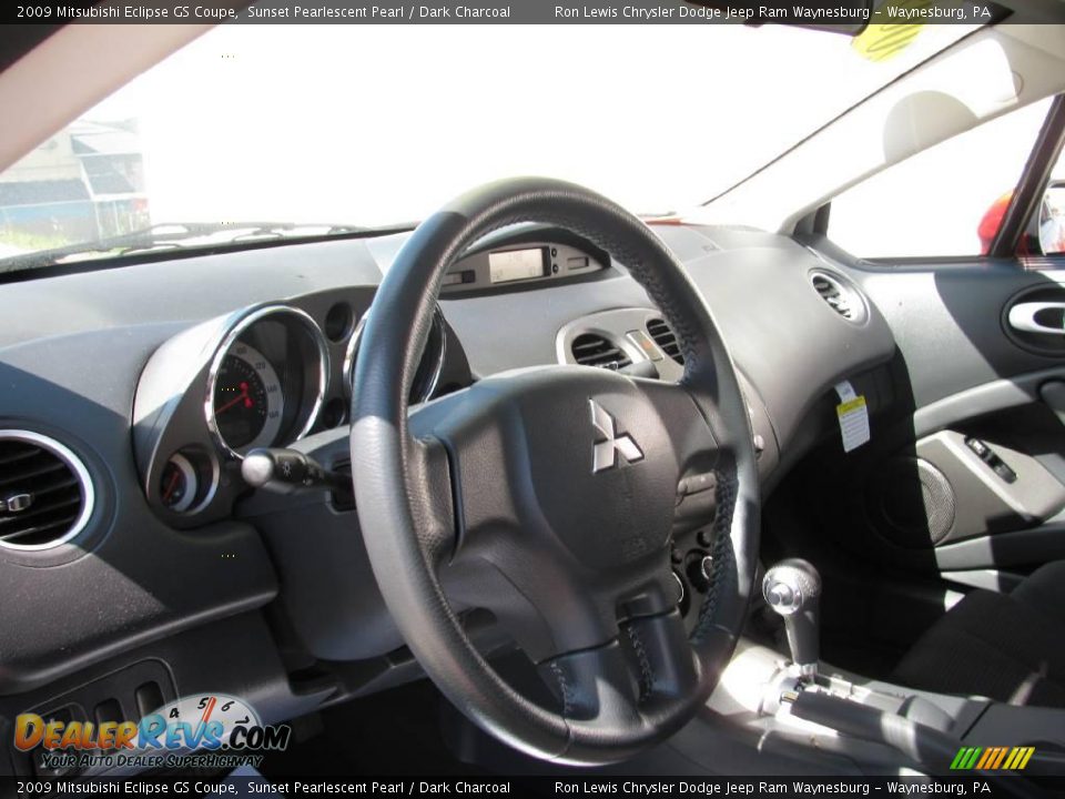 2009 Mitsubishi Eclipse GS Coupe Sunset Pearlescent Pearl / Dark Charcoal Photo #7