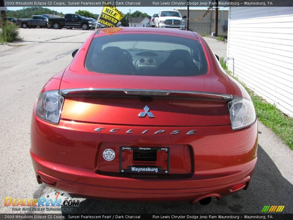2009 Mitsubishi Eclipse GS Coupe Sunset Pearlescent Pearl / Dark Charcoal Photo #10
