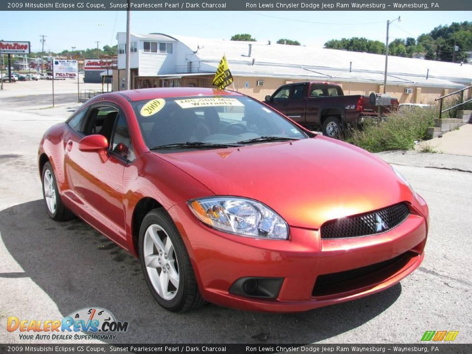 2009 Mitsubishi Eclipse GS Coupe Sunset Pearlescent Pearl / Dark Charcoal Photo #13