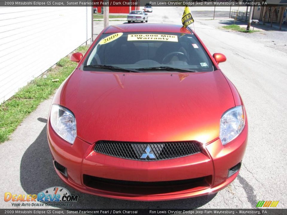 2009 Mitsubishi Eclipse GS Coupe Sunset Pearlescent Pearl / Dark Charcoal Photo #14