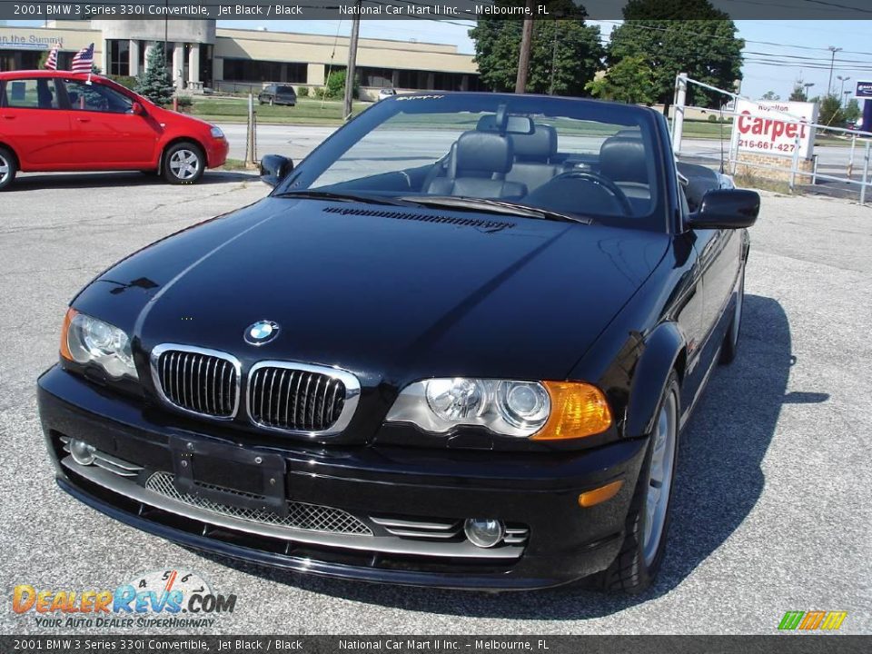 2001 BMW 3 Series 330i Convertible Jet Black / Black Photo #2