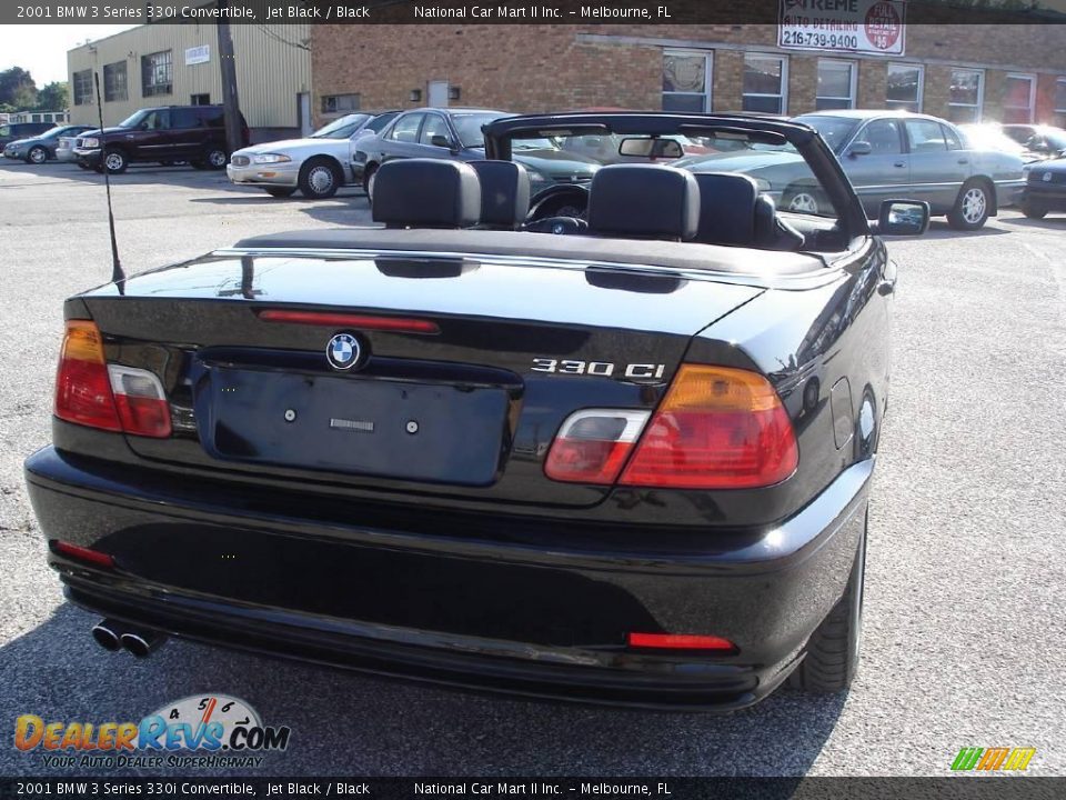 2001 BMW 3 Series 330i Convertible Jet Black / Black Photo #6