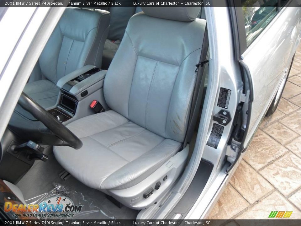 2001 BMW 7 Series 740i Sedan Titanium Silver Metallic / Black Photo #5