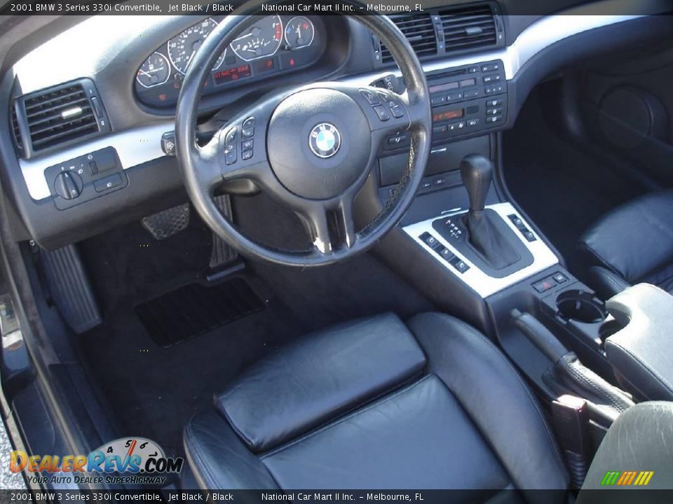2001 BMW 3 Series 330i Convertible Jet Black / Black Photo #14