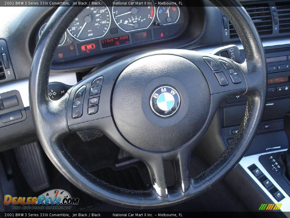 2001 BMW 3 Series 330i Convertible Jet Black / Black Photo #15