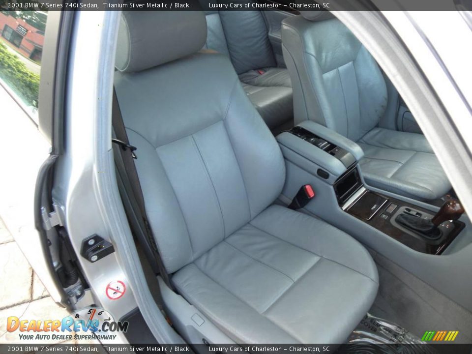2001 BMW 7 Series 740i Sedan Titanium Silver Metallic / Black Photo #9