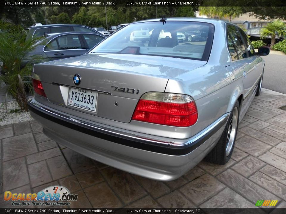 2001 BMW 7 Series 740i Sedan Titanium Silver Metallic / Black Photo #13