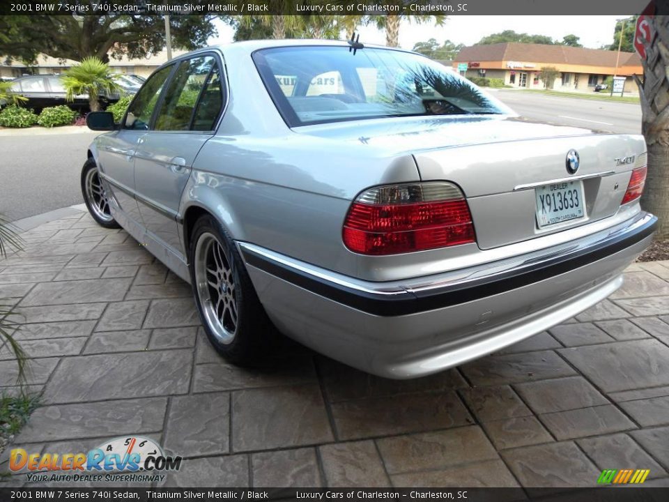 2001 BMW 7 Series 740i Sedan Titanium Silver Metallic / Black Photo #15