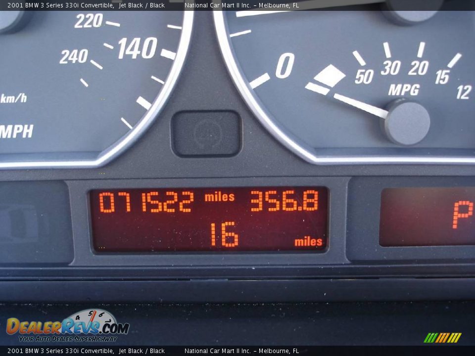 2001 BMW 3 Series 330i Convertible Jet Black / Black Photo #22
