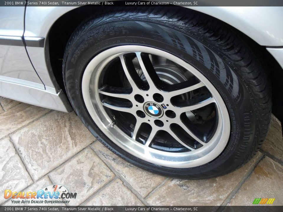 2001 BMW 7 Series 740i Sedan Titanium Silver Metallic / Black Photo #16
