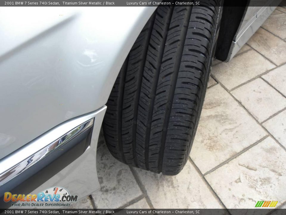 2001 BMW 7 Series 740i Sedan Titanium Silver Metallic / Black Photo #17