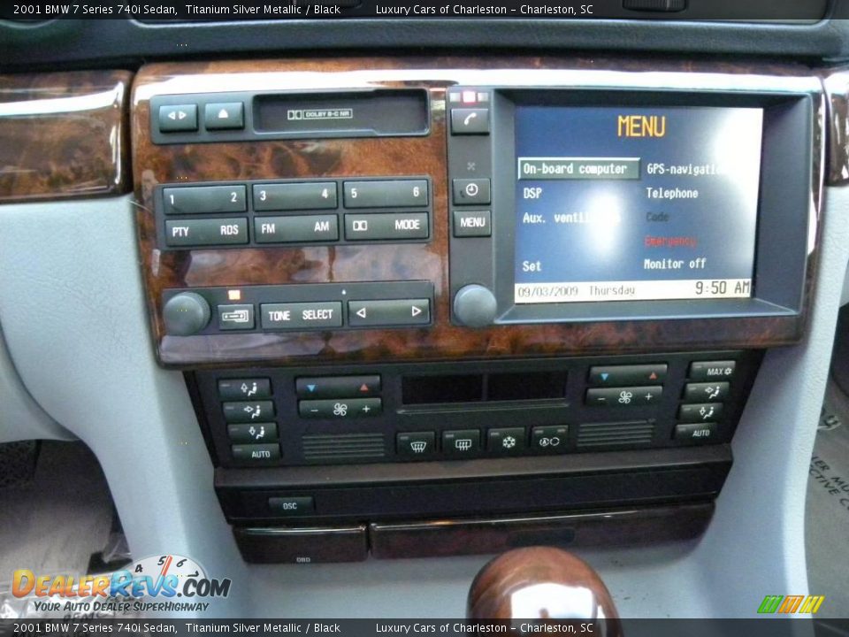 2001 BMW 7 Series 740i Sedan Titanium Silver Metallic / Black Photo #20