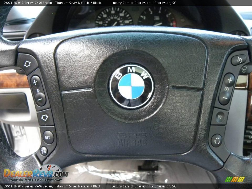2001 BMW 7 Series 740i Sedan Titanium Silver Metallic / Black Photo #21