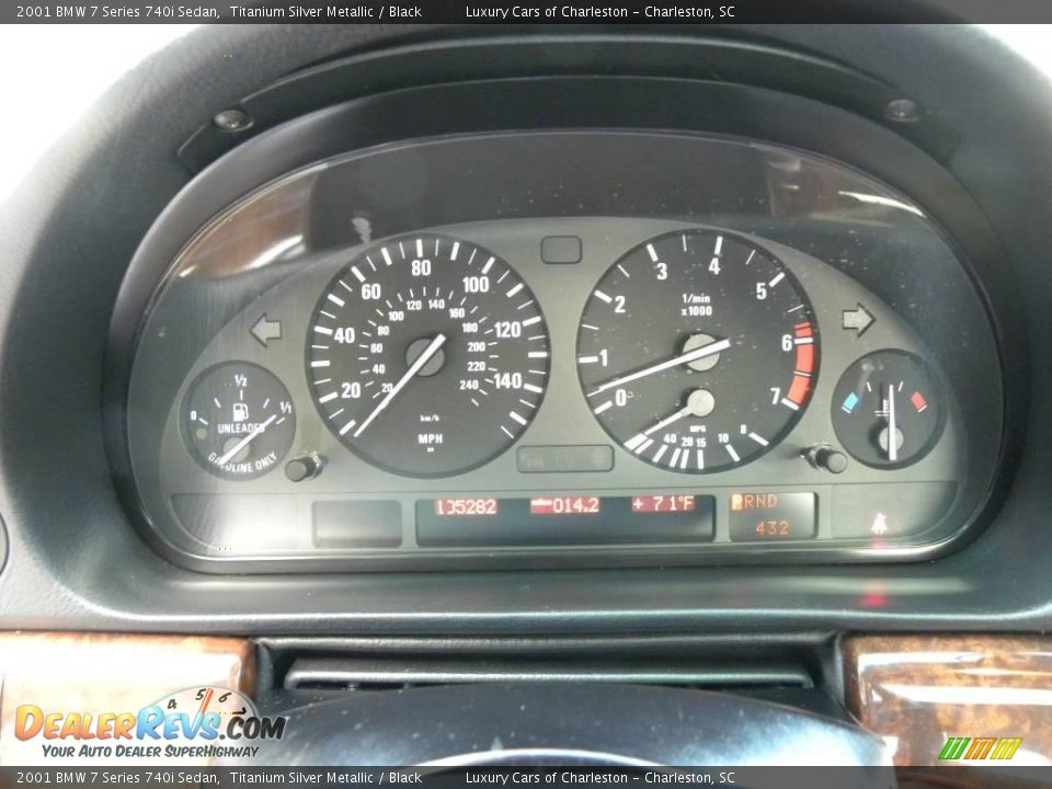 2001 BMW 7 Series 740i Sedan Titanium Silver Metallic / Black Photo #22