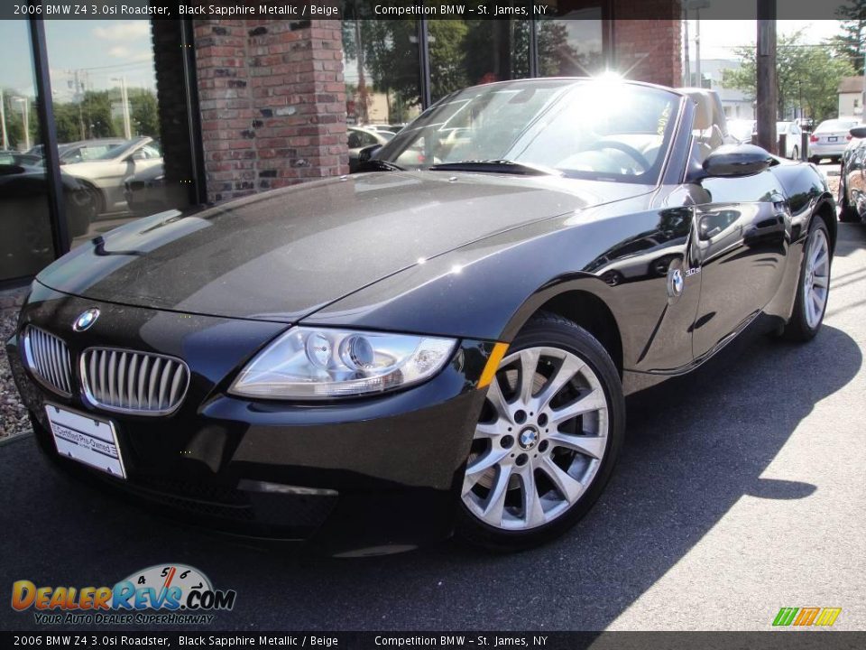 2006 BMW Z4 3.0si Roadster Black Sapphire Metallic / Beige Photo #1