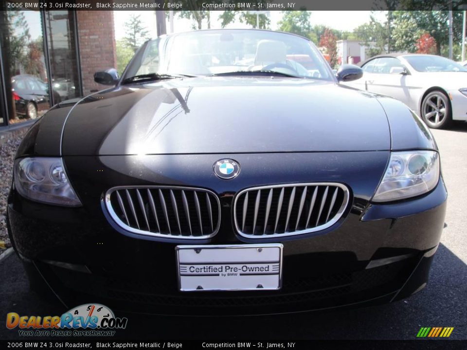 2006 BMW Z4 3.0si Roadster Black Sapphire Metallic / Beige Photo #2