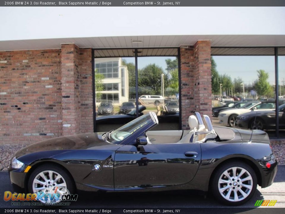 2006 BMW Z4 3.0si Roadster Black Sapphire Metallic / Beige Photo #3