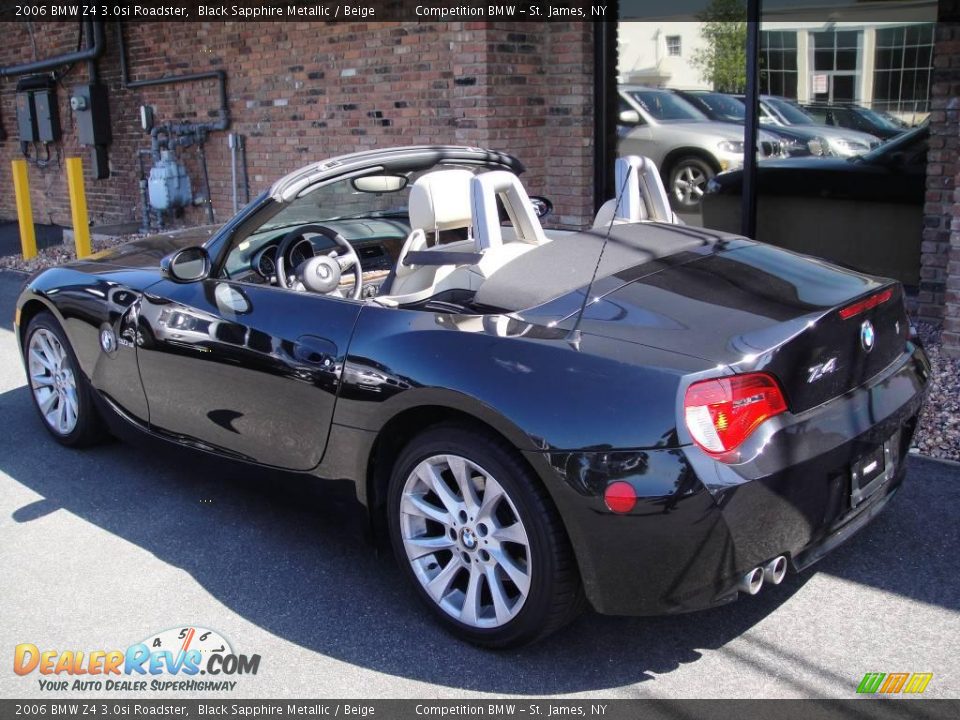 2006 BMW Z4 3.0si Roadster Black Sapphire Metallic / Beige Photo #5