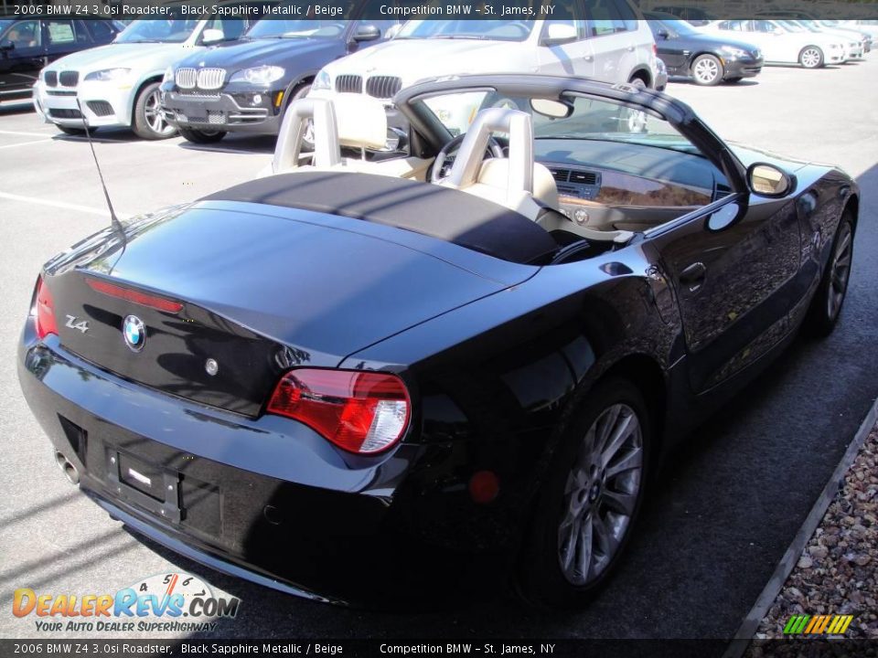 2006 BMW Z4 3.0si Roadster Black Sapphire Metallic / Beige Photo #7