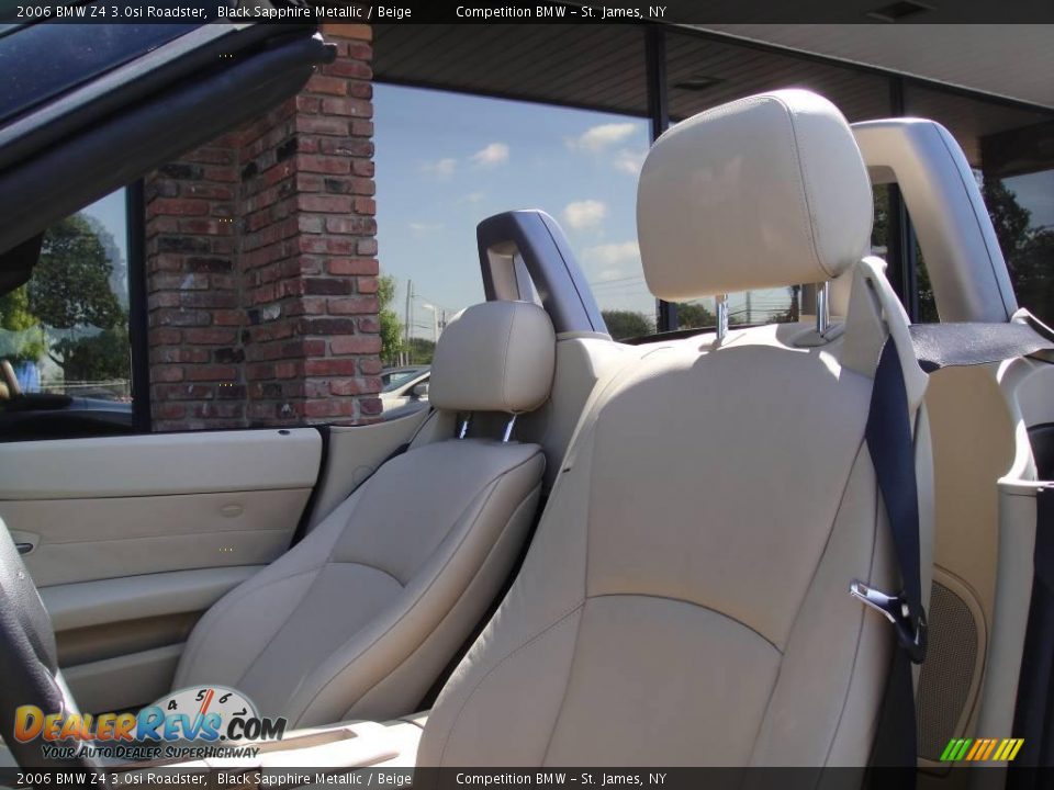 2006 BMW Z4 3.0si Roadster Black Sapphire Metallic / Beige Photo #10