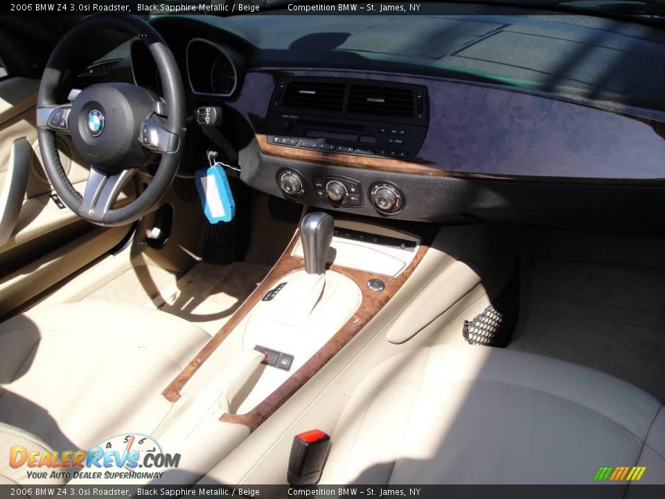 2006 BMW Z4 3.0si Roadster Black Sapphire Metallic / Beige Photo #13