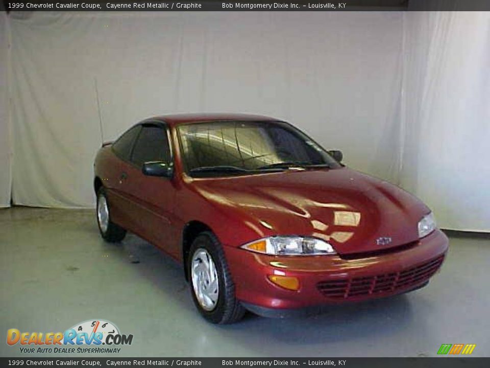 1999 Chevrolet Cavalier Coupe Cayenne Red Metallic / Graphite Photo #3