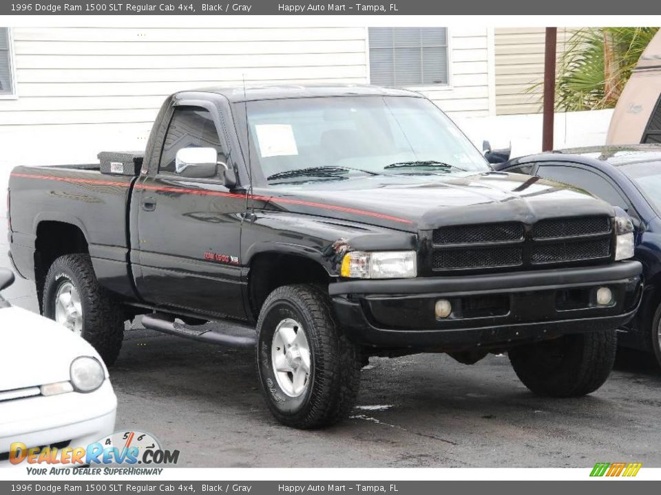 1996 Dodge Ram 1500 SLT Regular Cab 4x4 Black / Gray Photo #1