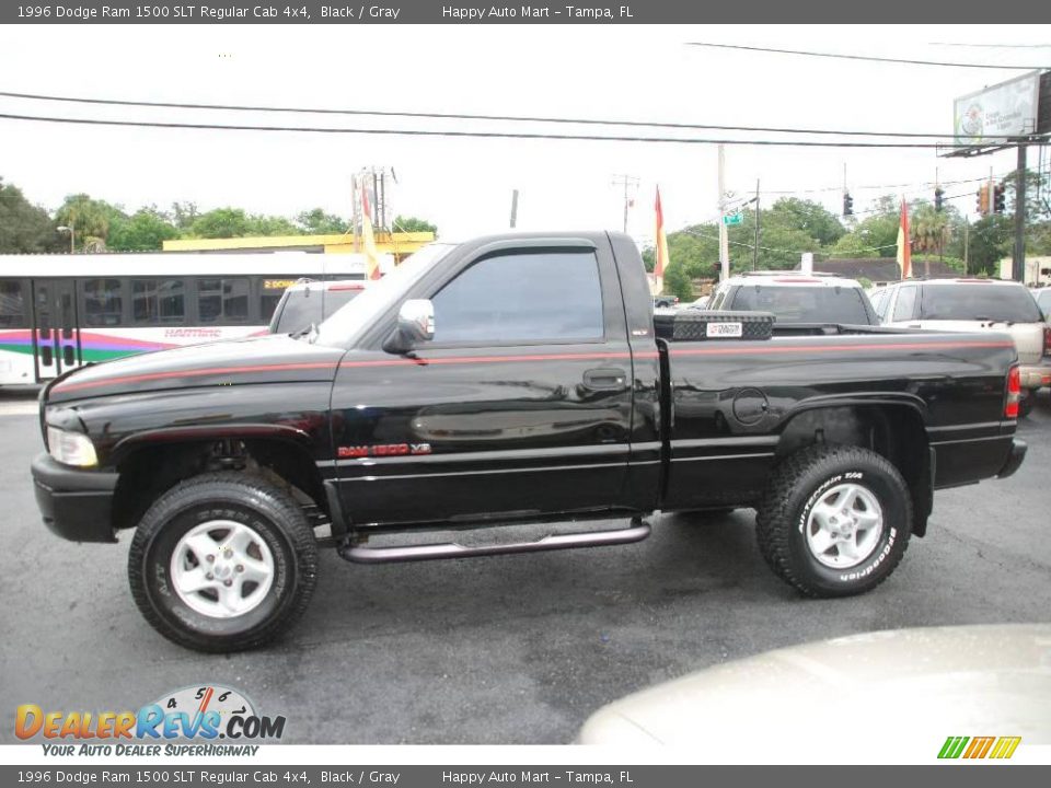 1996 Dodge Ram 1500 SLT Regular Cab 4x4 Black / Gray Photo #3