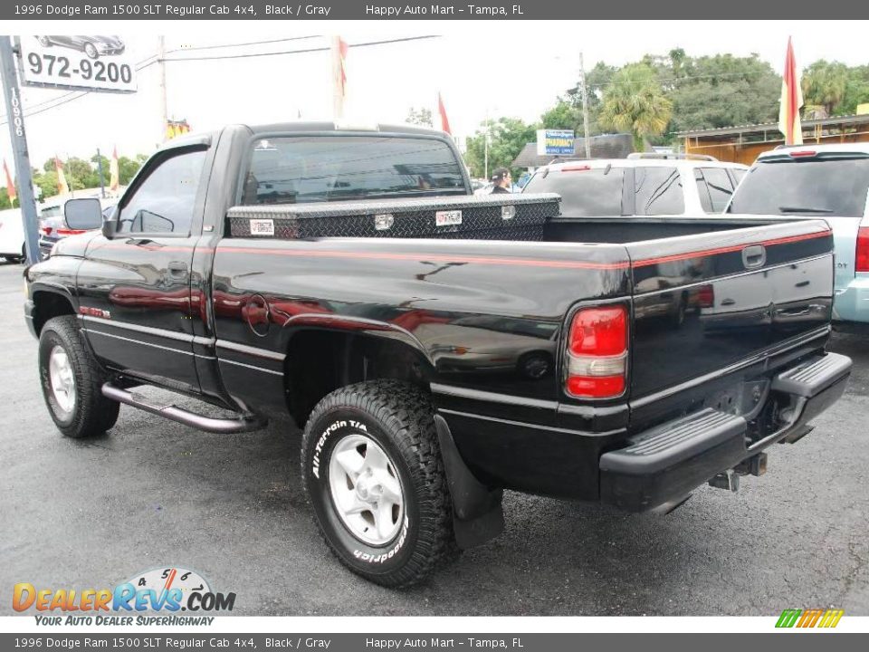 1996 Dodge Ram 1500 SLT Regular Cab 4x4 Black / Gray Photo #4